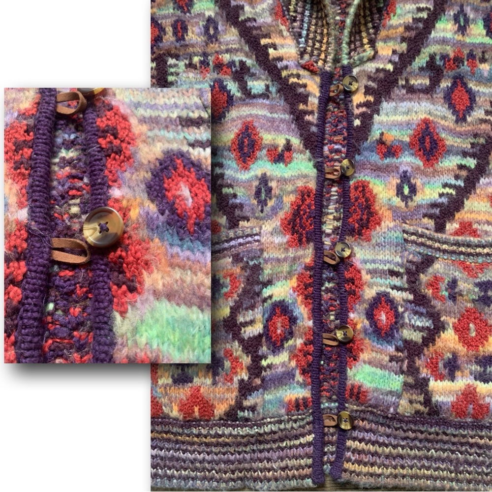 Free People Home on the Range Cardigan Sweater Size-S NWT - Picture 7 of 10